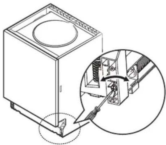 Infiniton DIW6S13 - Step 3. Tension adjustment of the door spring - 1