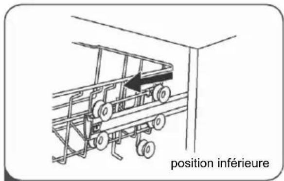 Infiniton DIW6S13 - Ajustement du panier supérieur - 1