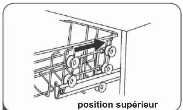 Infiniton DIW6S13 - Ajustement du panier supérieur - 4