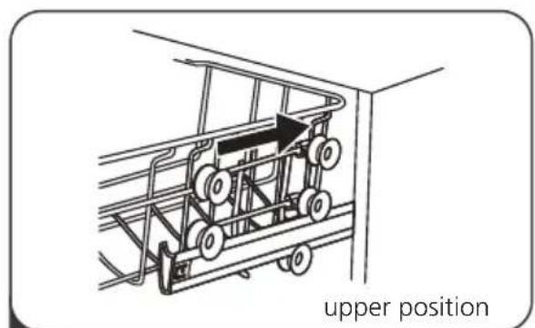 Infiniton DIW6S13 - Adjusting the upper basket - 4