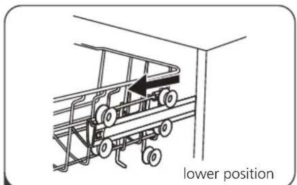 Infiniton DIW6S13 - Adjusting the upper basket - 1
