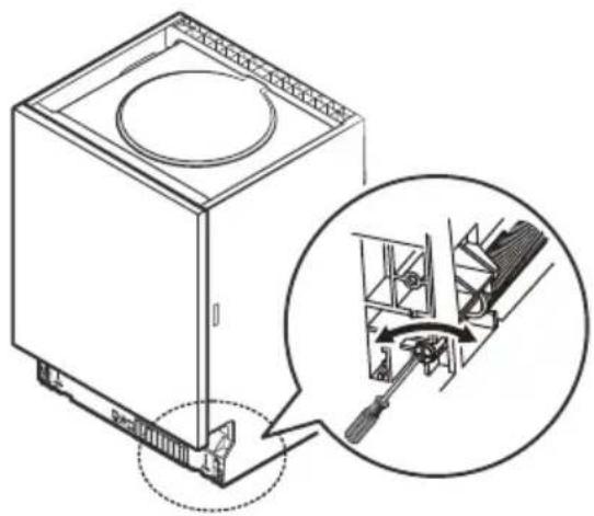 Infiniton DIW6S13 - Passo 3. Ajuste porta tensão da mola - 1