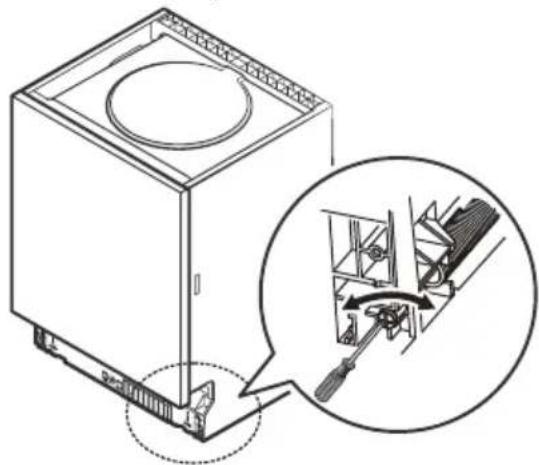 Infiniton DIW6S13 - Paso 3. Ajuste de tension del resorte de la puerta - 1