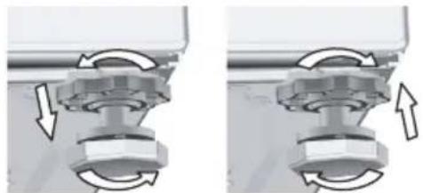 GRUNDIG GWN 38230 R - Ajuste de los pies - 3