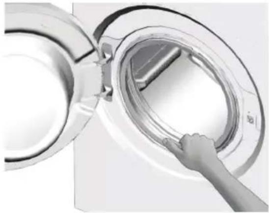 GRUNDIG GWN 38230 R - Nettoyage de la porte de chargement et du tambour - 2