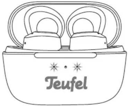 Teufel Real Blue TWS - Indications des témoins du boîtier de charge - 1