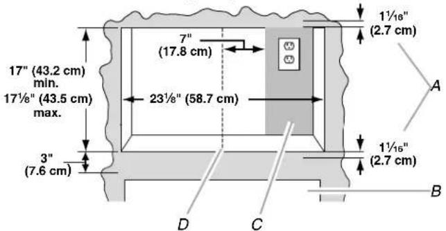 WHIRLPOOL MKC2150AS - Required Cutout Dimensions - 1