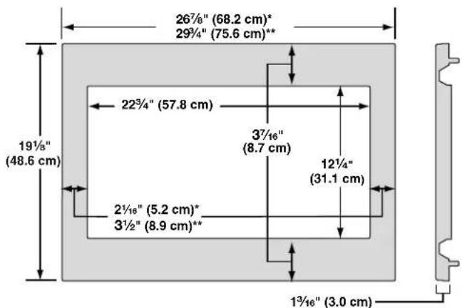 WHIRLPOOL MKC2150AS - Trim Kit Frame Dimensions - 1