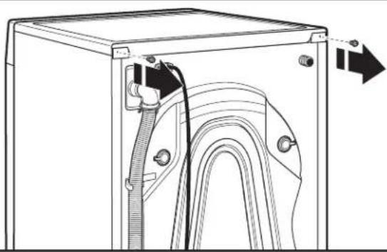 WHIRLPOOL W10882520 - Enlever les vis de la section arrête supérieure de la laveuse - 1