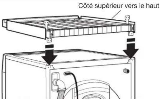 WHIRLPOOL W10882520 - Inverser la plateforme de superposition et la placer sur la laveuse - 1
