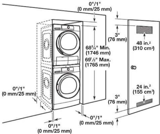 WHIRLPOOL W10882520 - Recessed Area and Closet Installation Instructions - 1