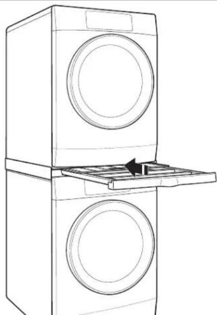 WHIRLPOOL W10882520 - Pousser la tablette pour faire sortir la tringle - 1