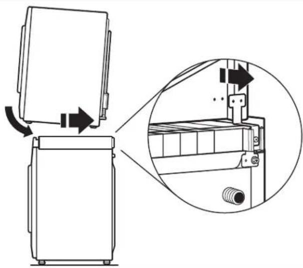 WHIRLPOOL W10882520 - Déposer la sécheuse sur la plateforme de superposition - 1