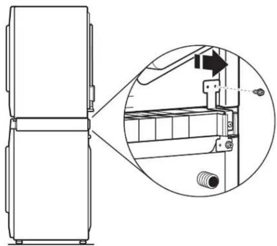 WHIRLPOOL W10882520 - Fixer la secheuse à la plateforme de superposition à l'aide des vis - 1