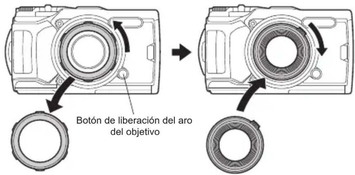 OLYMPUS PT059 - Fije el anillo antirrefl ectante a la cámara digital - 1