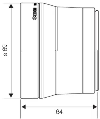 CANON XF605 - TL-H58 - misure dettagliate - 1