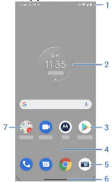 MOTOROLA Moto G31 - À propos de votre écran d'accueil - 1
