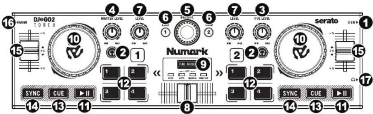 NUMARK DJ2GO2 Touch - Caratteristiche - 1