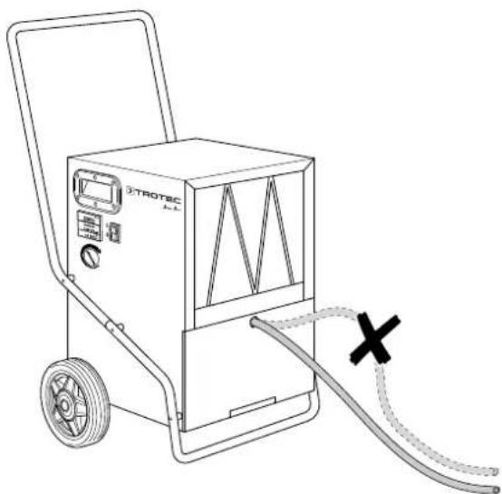 TROTEC TTK 350 S - Connecting the condensation drain hose (TTK 650 S) - 2