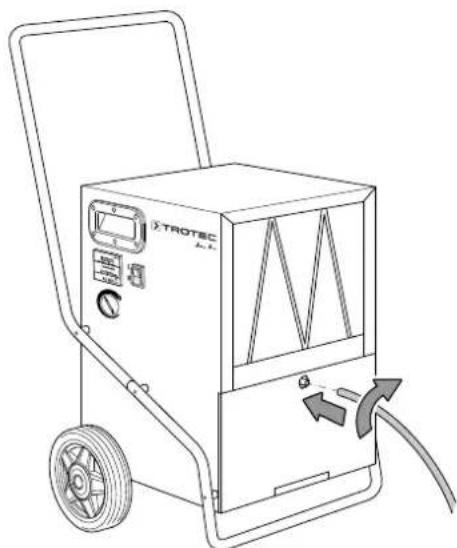 TROTEC TTK 170 S - Raccordement du tuyau d'évacuation de l'eau de condensation (TTK 650 S) - 1