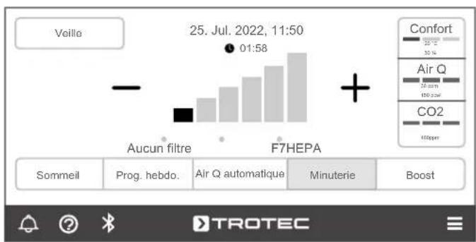 TROTEC AirgoClean ONE - Mise en marche et arrêt automatiques - 2