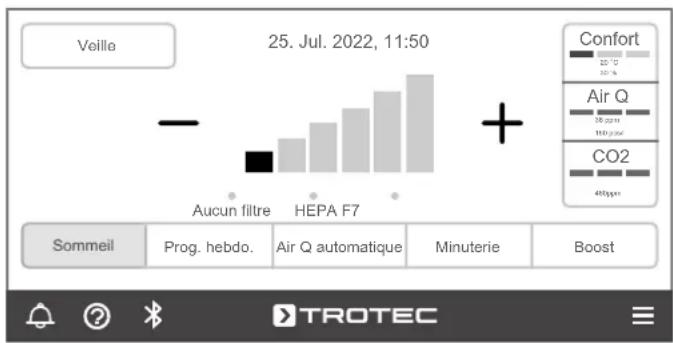 TROTEC AirgoClean ONE - Mode sommeil - 1