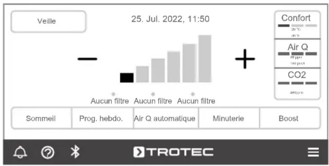 TROTEC AirgoClean ONE - Menu Filtres - 1