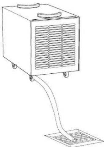 TROTEC DH 65 S - Raccordement du tuyau d'évacuation de l'eau de condensation - 2