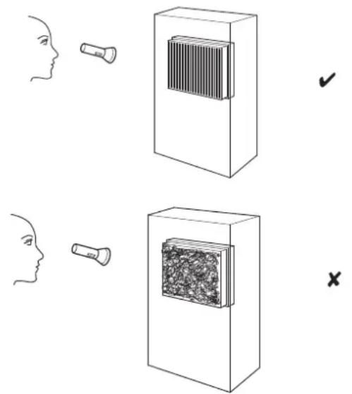 TROTEC DH 65 S - Contrôle visuel de l'intérieur de l'appareil pour détector des encrasements - 1