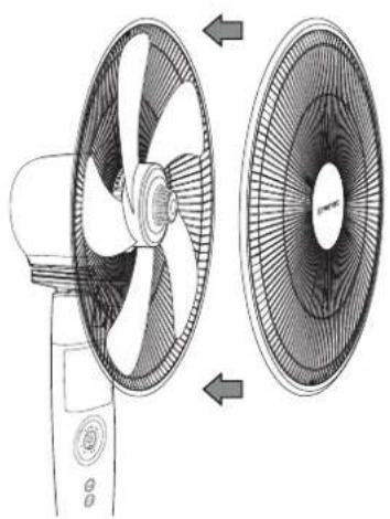 TROTEC TVE 26 S - Montage et fermeture de la grille de protection - 1