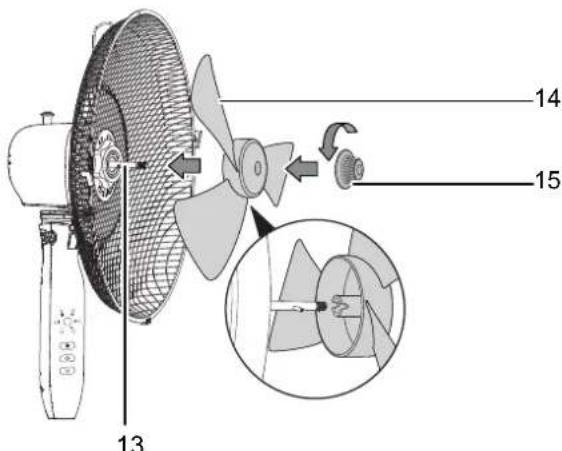 TROTEC TVE 25 S - Fixation de l'hélice sur l'arbre moteur - 1