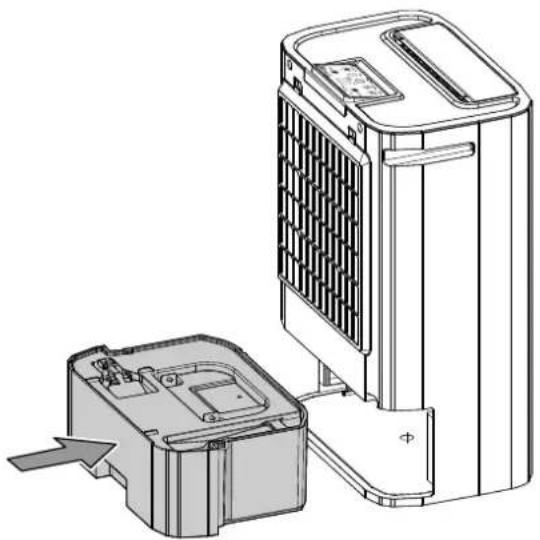 TROTEC TTR 57 E - Fonctionnement avec tuyau branché sur le raccord d'évacuation de l'eau de condensation - 3
