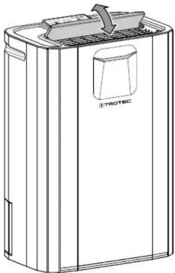 TROTEC TTR 57 E - Ouverture des volets de ventilation - 1
