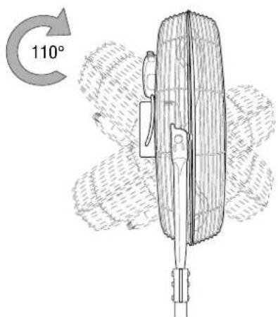 TROTEC TVM 18 S - Réglage de l'inclinaison du ventilateur - 1