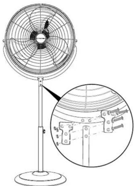 TROTEC TVM 18 S - Assemblage du ventilateur et du socle - 1
