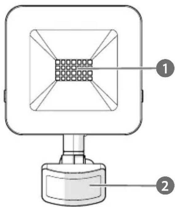 NEDIS WIFILOFC20FBK - Smart WiFi Floodlight (with Sensor) - 2
