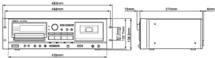 TASCAM CDA700 - Standard accessories: - 1