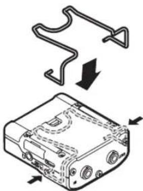 TASCAM DR10C - Points de fixation de la pince de ceinture - 1