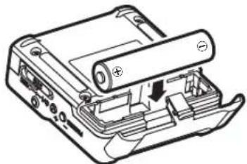 TASCAM DR10C - Using a AAA battery - 1