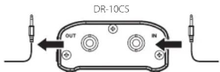TASCAM DR10C - Connecting to other equipment - 1