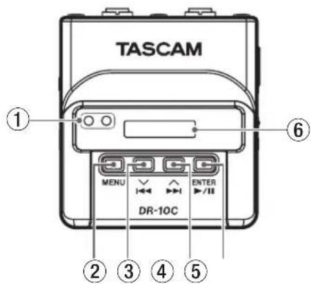 TASCAM DR10C - 各部の名称と動作 - 1