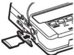 TASCAM DR10C - Installing a microSD card - 1