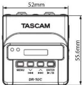TASCAM DR10C - 寸法圆 - 2