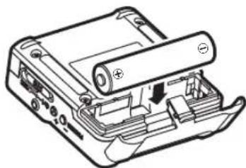 TASCAM DR10C - Uso de una pila AAA - 1