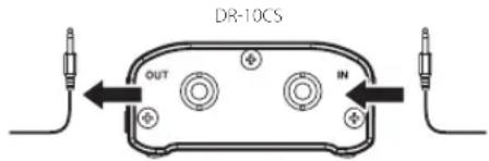 TASCAM DR10C - Kabelverbindungen mit dem Mikrofon beziehungsweise Sender herstellen - 1
