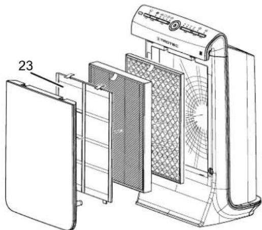 TROTEC AirgoClean 100 E - Nettoyage du pré-filtre - 1