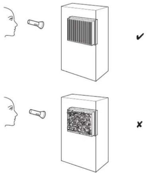 TROTEC DH 145 SH - Contrôle visuel de l'intérieur de l'appareil pour détecter des encrassements - 1