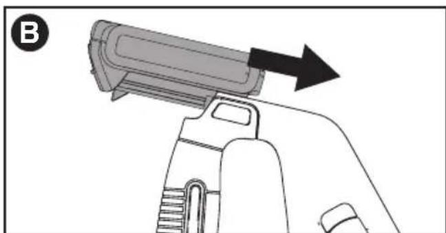 BLACK & DECKER LSW221 - INSTALLACION Y EXTRACCION DE LA PAQUETE DEBATERIA - 2