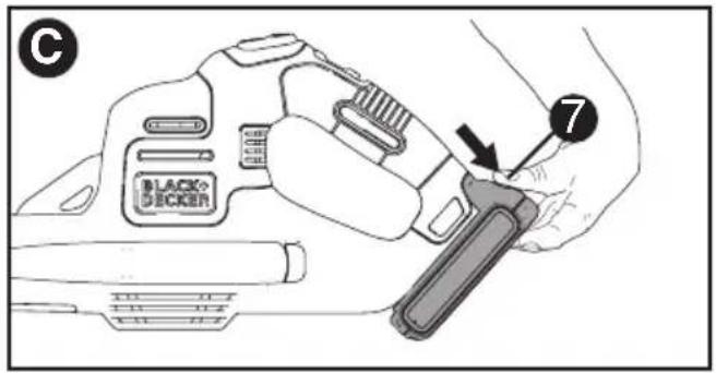 BLACK & DECKER LSW221 - INSTALLING / REMOVING BATTERY PACK - 2