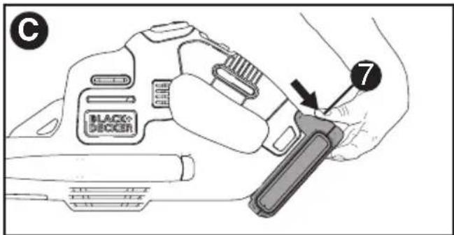BLACK & DECKER LSW221 - INSERTION ET RETRAIT DU BLOC-PILES DE L'OUTIL - 2